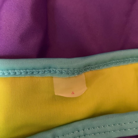 Girls two piece bathing suit with short sleeve top - Picture 3 of 5